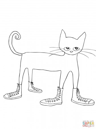 Pete the Cat I Love my White Shoes from Pete the Cat coloring page