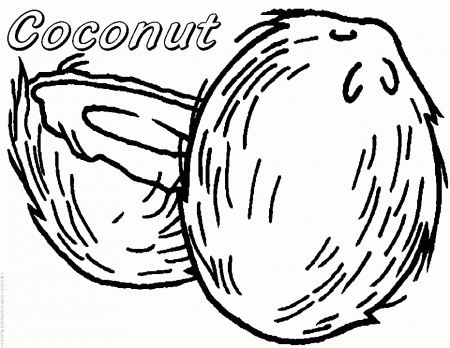 Cartoon Coconut Coloring Pages - Coloring Pages For All Ages