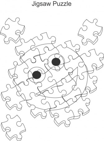 Jigsaw puzzle coloring printable page for kids