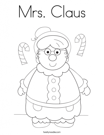 Mrs Claus Coloring Page - Twisty Noodle