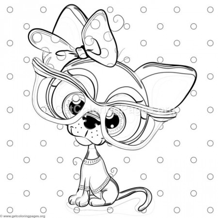 Free to download Dog with Glasses Coloring Pages #coloring ...