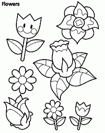 Cut And Glue Flower Coloring Pages Coloring Pages For Flowers Hard ...