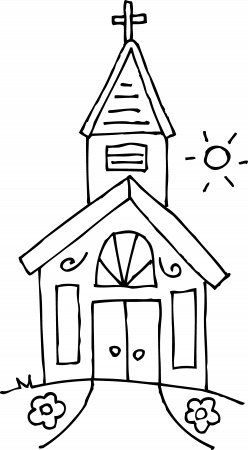 Church #14 (Buildings and Architecture) – Printable coloring ...