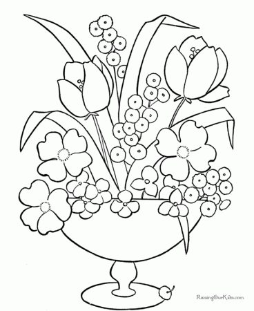 Search Results » Printable Flowers Coloring Pages