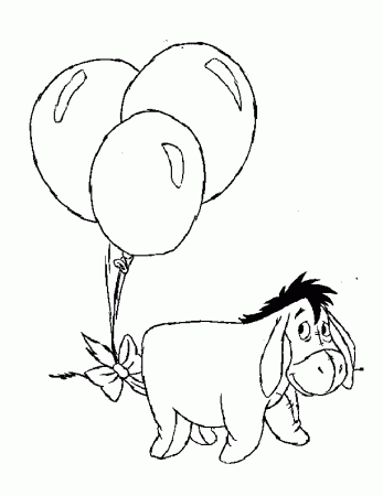 coloring pages - Cartoon » Pooh (502) - Eeyore