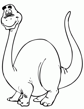 Dinosaur Coloring Page | Happy Dinosaur