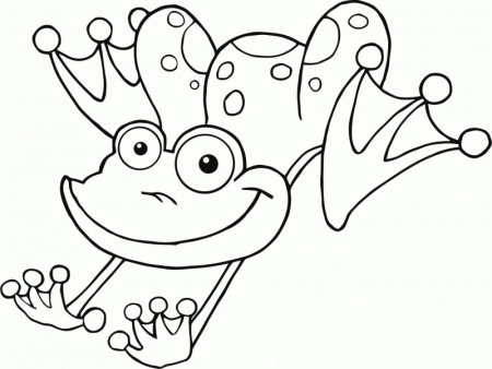 Jumping Frog Coloring Page - Free & Printable Coloring Pages For 