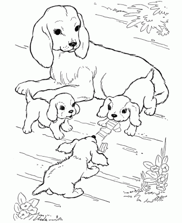 Coloring Pages Of Dogs 196 | Free Printable Coloring Pages