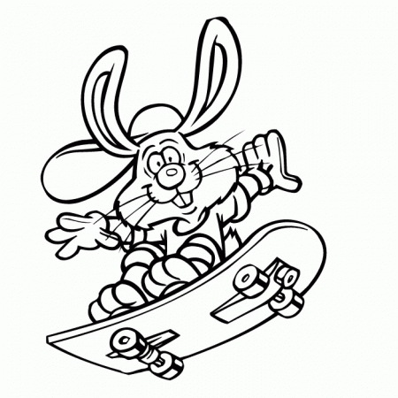 Coloring Pages of Easter Bunnies