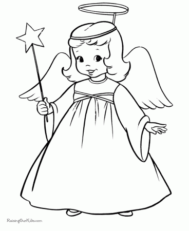 little angel kids printable christmas coloring pages