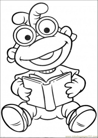 Coloring Pages The Baby Is Reading A Book (Cartoons > Muppet 