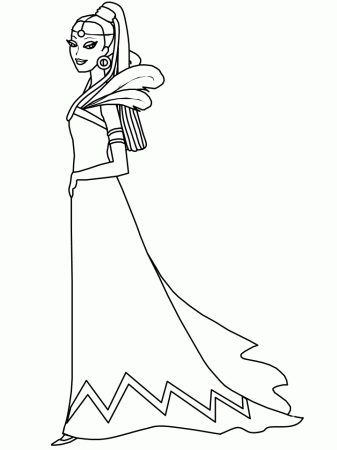 African Princess Girl Coloring Pages & Coloring Book