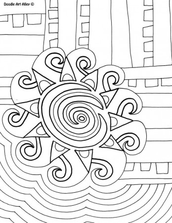 Abstract Coloring Pages Doodle Art Alley | colouring pages