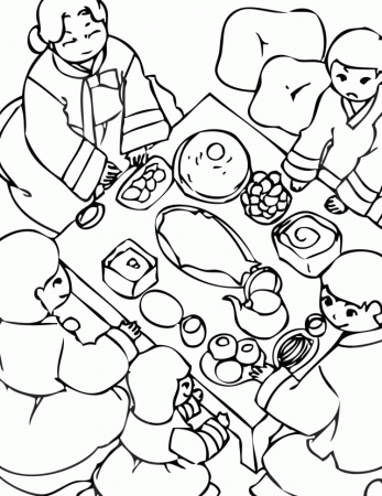 Happy Holidays Coloring Pages Harvest Festival Day Coloring Page 
