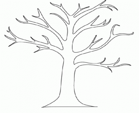 Fall Tree Without Leaves Coloring Page Is Part Of Tree Coloring 