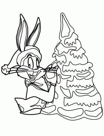 bugs bunny christmas Colouring Pages