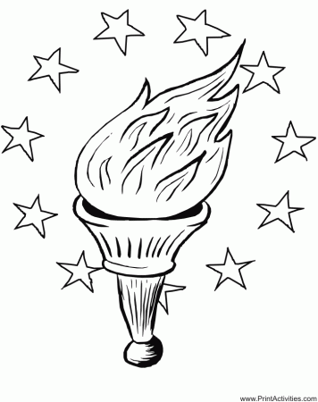 Olympic Torch Coloring Page