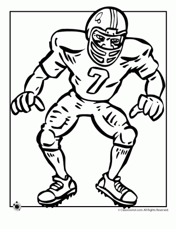 Football Player Coloring Pages For Kids