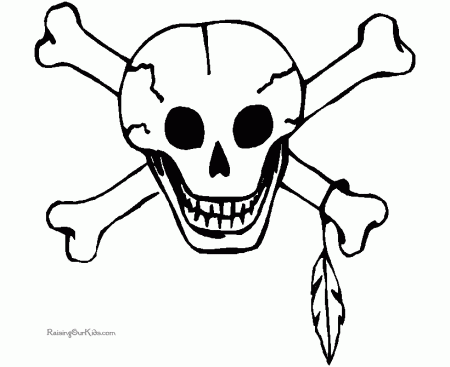 Halloween skeleton coloring pages - 002