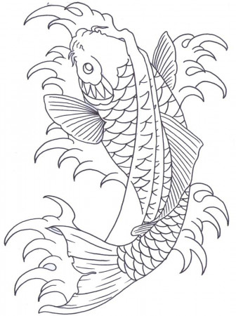 koi outline tattoo pictures pin pinterest - Quoteko.com