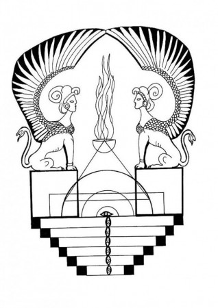 MONUMENTS OF ANCIENT EGYPT Coloring Pages Sphinx 106246 Sphinx 