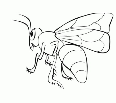 FREE Bee Coloring Picture 2