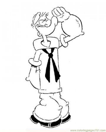 Coloring Pages Popeye02 (Cartoons > Popeye) - free printable 