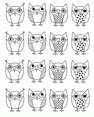 New Coloring Pages Of Owls For Kids | Laptopezine.