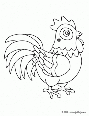 Dibujo para pintar gallo | DIBUJO LINEAL
