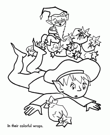 Santa's Helpers Coloring Pages - Kitchen Helpers were in a mess 