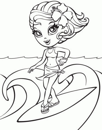 Girls caricatures Colouring Pages (page 2)