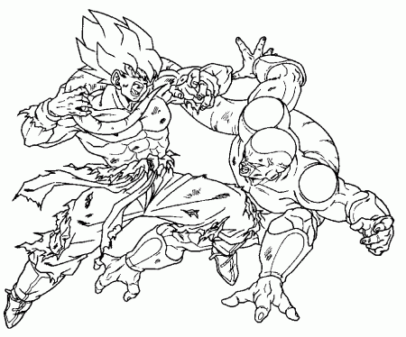 goku vs frieza Colouring Pages (page 2)