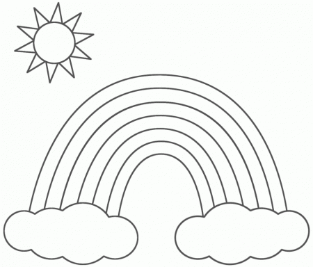 Related Wallpaper For Rainbow Cloud Coloring Pages For Kids 141782 