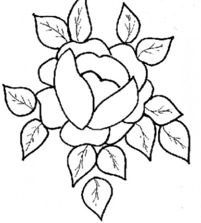 Cute And Beautiful Roses Coloring Page - Kids Colouring Pages