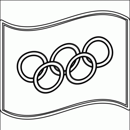 Olympic Flag Coloring Page Sheet | 99coloring.com