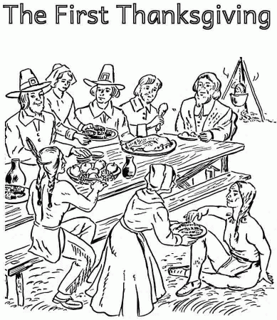 Free Thanksgiving Indian Coloring Sheets For Kids #