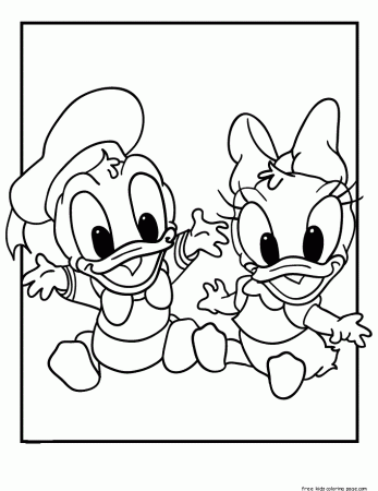 Printable Donald and Daisy Duck Baby Disney Coloring Pages - Free 