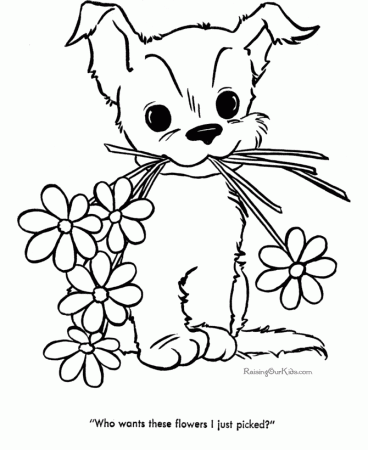 Coloring Pages Of Cute Puppies 364 | Free Printable Coloring Pages