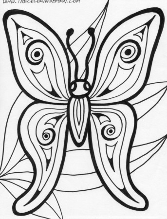 Rainforest Animals Coloring Pages Butterfly The Coloring Barn 