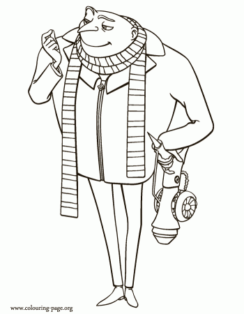 gru out of despicable me Colouring Pages
