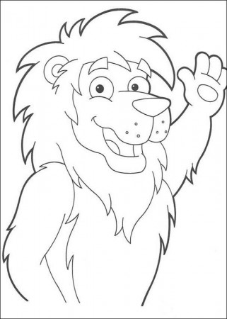 DORA THE EXPLORER coloring pages - Lion the king