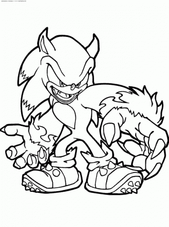 Sonic Unleashed Coloring Pages Online Cartoon Characters 194146 