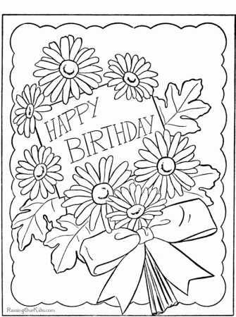 Happy Birthday Coloring Page | Coloring Pages