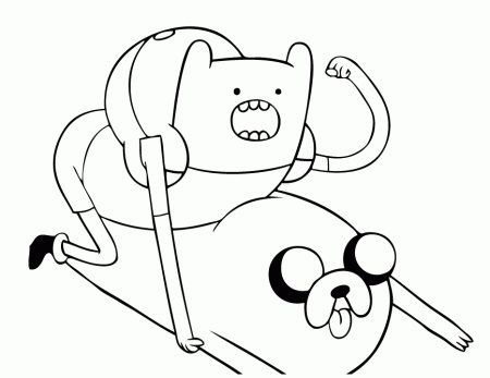 Adventure Time Jake And Finn Happy Coloring Pages - Adventure Time