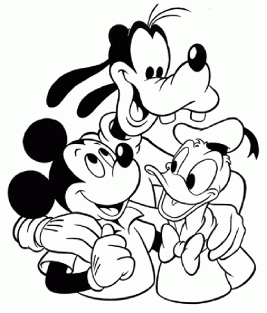 Mickey Likes His Gang Coloring Page | Kids Coloring Page