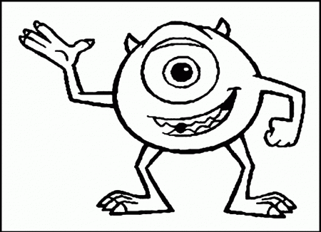 Cartoon: Preschool Monsters Inc Coloring Pages Mike Ginormasource 