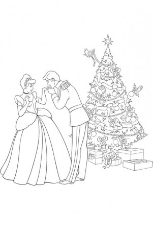 Cinderella Dancing With Prince Charming Coloring Pages 
