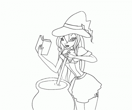 8 Witch Coloring Page