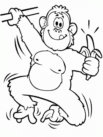 Chimpanzee Coloring Pages - Free Printable Coloring Pages | Free 