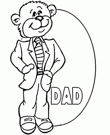 Father's Day Coloring Pages - Dad gets an new Shirt and Tie 